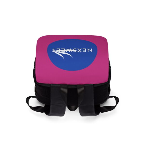 Pink Nexsweet Unisex Casual Shoulder Backpack - Image 4