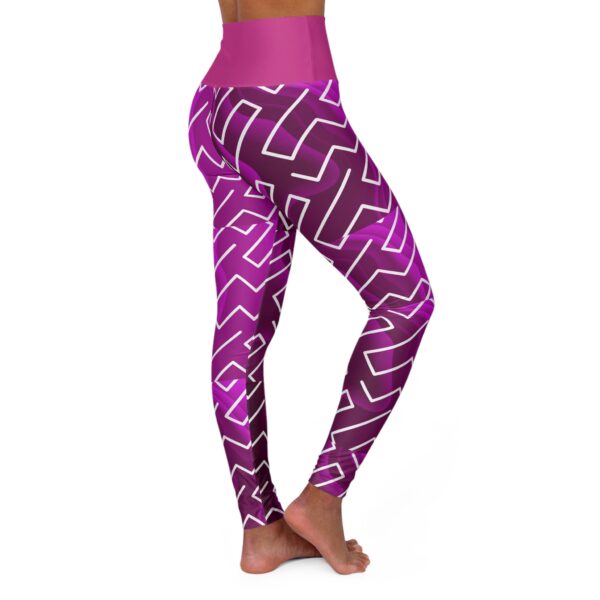 Pinky Python High Waisted Yoga Leggings (AOP) by Nexsweet - Image 4