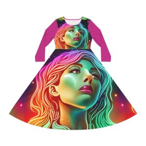 Cassandra's Dream Women's Long Sleeve Dance Dress (AOP) by Nexsweet