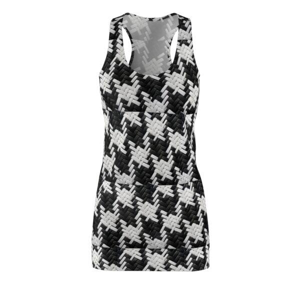 Big Houndstooth Women's Cut & Sew Racerback Dress (AOP) by Nexsweet