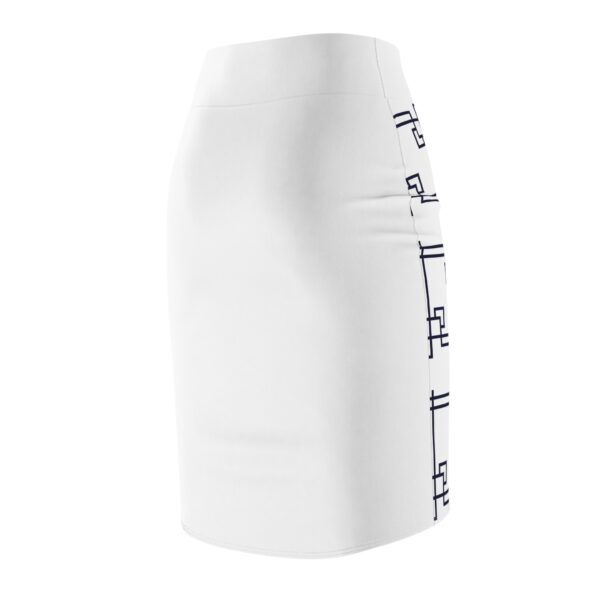 White Gaia Women's Pencil Skirt (AOP) - Image 4