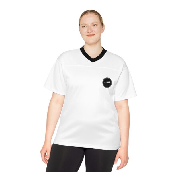 Black Unisex Football Jersey (AOP) by Nexsweet - Image 3
