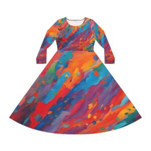 Lolita Women's Long Sleeve Dance Dress (AOP) by Nexsweet