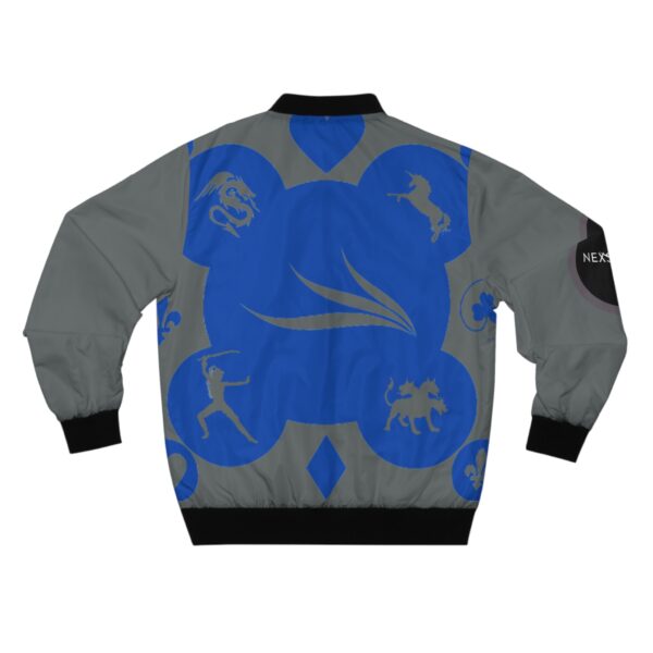 Grey Royal Men's Bomber Jacket (AOP) by Nexsweet - Image 2
