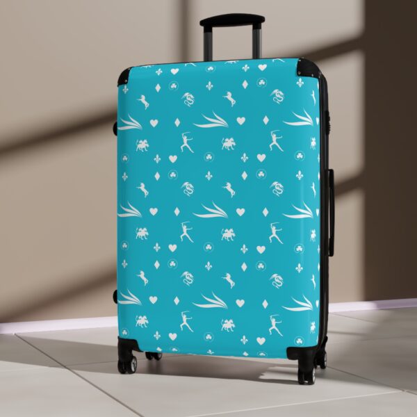 Turquoise Royal Swallow Suitcase by Nexsweet - Image 12