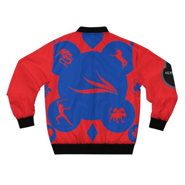 Red Royal Men's Bomber Jacket (AOP) by Nexsweet - Image 2