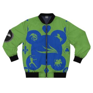 Green Royal Men's Bomber Jacket (AOP) by Nexsweet