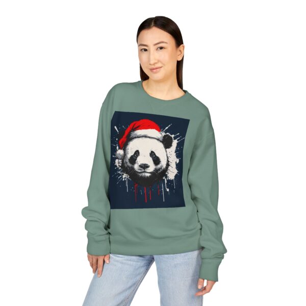 Panda Claus Unisex ComfortWash® Garment Dyed Crewneck Sweatshirt - Image 7