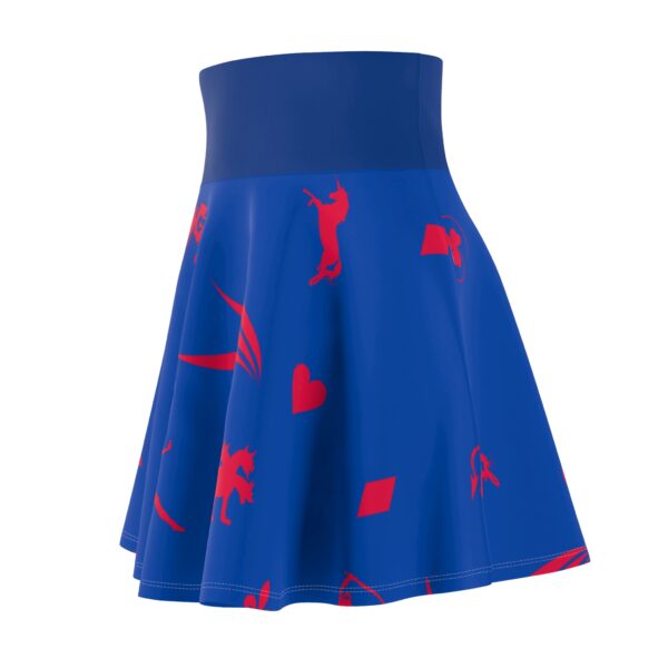 Blue and Red Royal Swallow Women's Skater Skirt (AOP) - Image 3