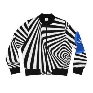 Silent Zebra Women's Bomber Jacket (AOP)