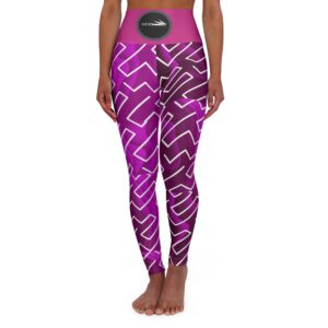Pinky Python High Waisted Yoga Leggings (AOP) by Nexsweet