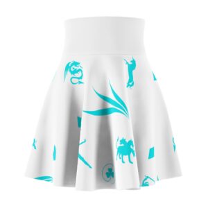 Turquoise Hermione Women's Skater Skirt (AOP)