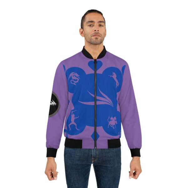 Purple Royal Men's Bomber Jacket (AOP) by Nexsweet - Image 3