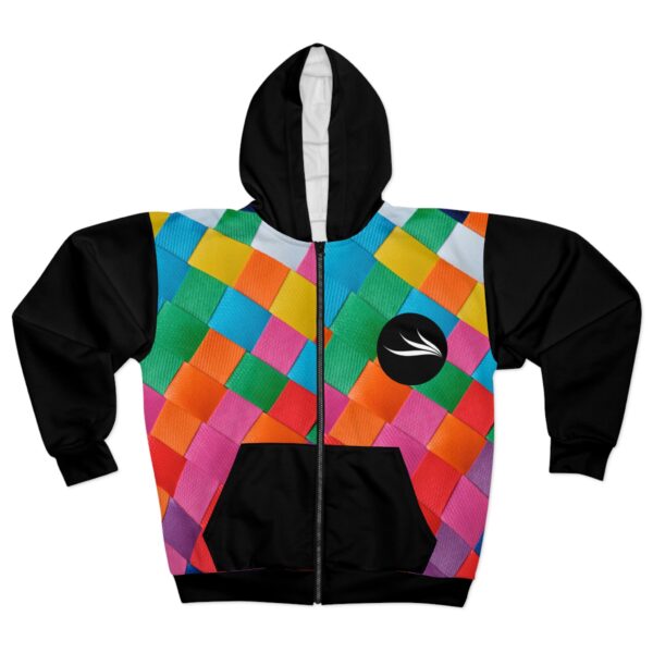 NXST Multicolor Damier Unisex Zip Hoodie (AOP)