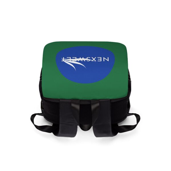 Dark Green Nexsweet Unisex Casual Shoulder Backpack - Image 4