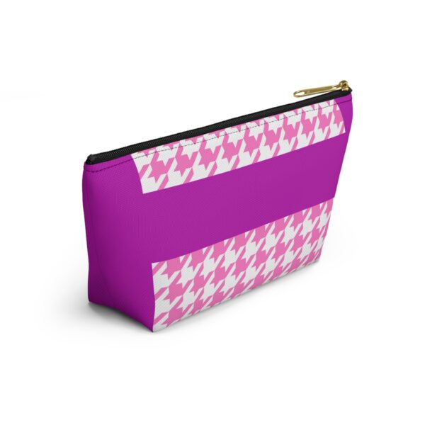 Pinky Barbish Houndstooth Accessory Pouch w T-bottom - Image 4
