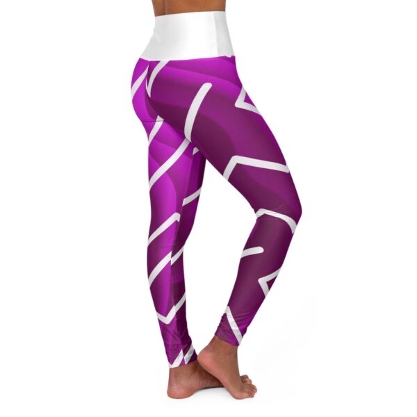 Pinky Zebra High Waisted Yoga Leggings (AOP) by Nexsweet - Image 4