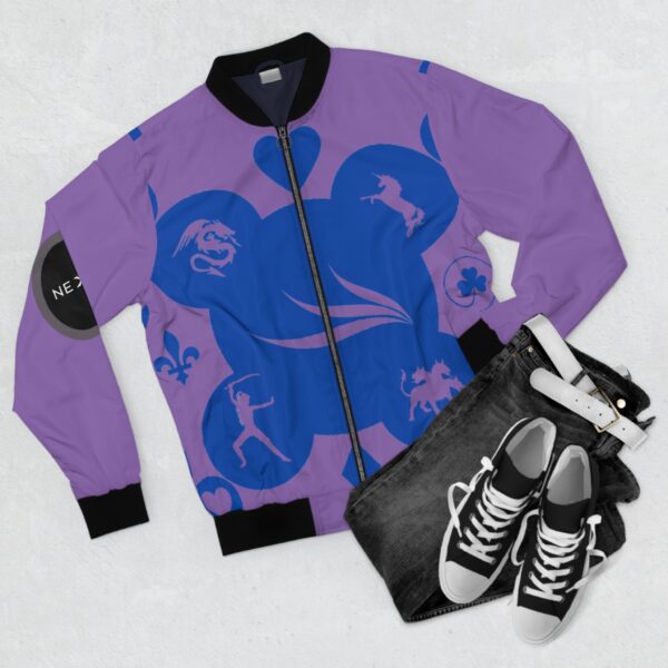 Purple Royal Men's Bomber Jacket (AOP) by Nexsweet - Image 4