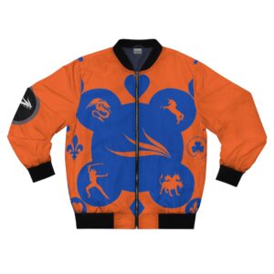 Orange Royal Men's Bomber Jacket (AOP) by Nexsweet