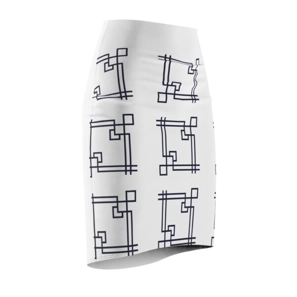 White Gaia Women's Pencil Skirt (AOP) - Image 3