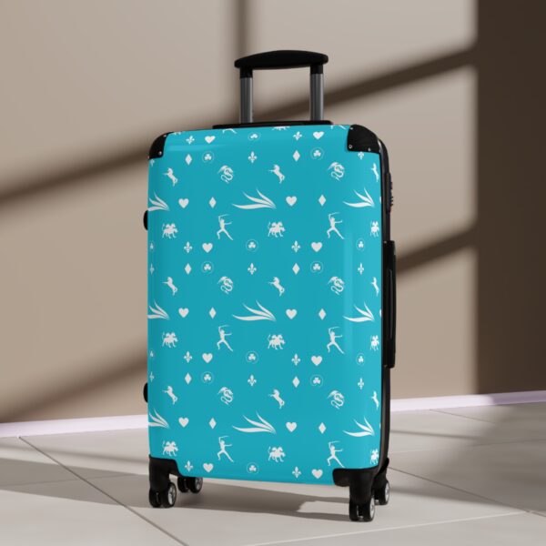 Turquoise Royal Swallow Suitcase by Nexsweet - Image 8