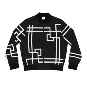 Black Gaia Unisex Bomber Jacket (AOP)