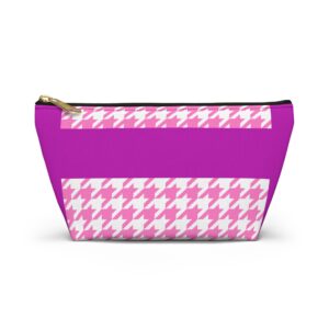 Pinky Barbish Houndstooth Accessory Pouch w T-bottom
