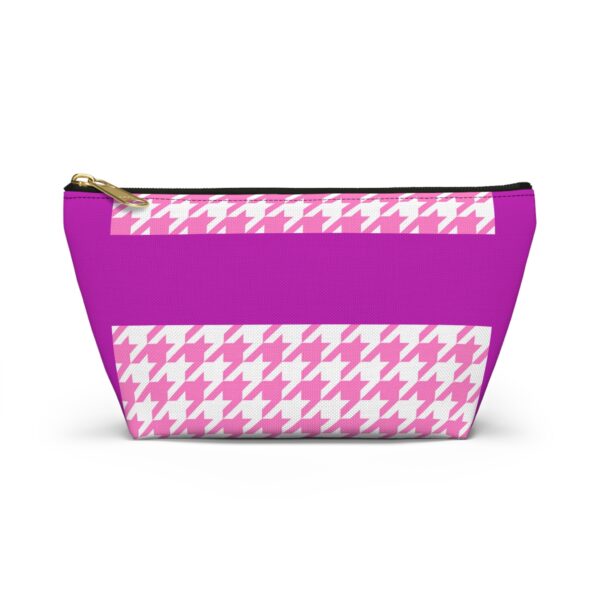 Pinky Barbish Houndstooth Accessory Pouch w T-bottom