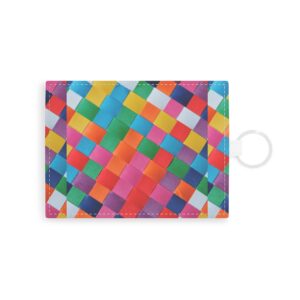 Multicolor Damier Saffiano Leather Card Holder