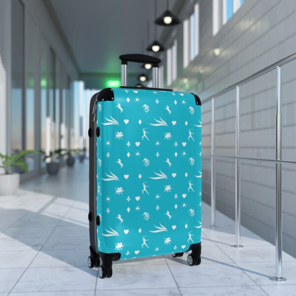 Turquoise Royal Swallow Suitcase by Nexsweet - Image 7