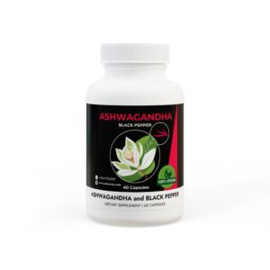 Ashwagandha and Black Pepper Supplement (60 capsules) by Nexsweet