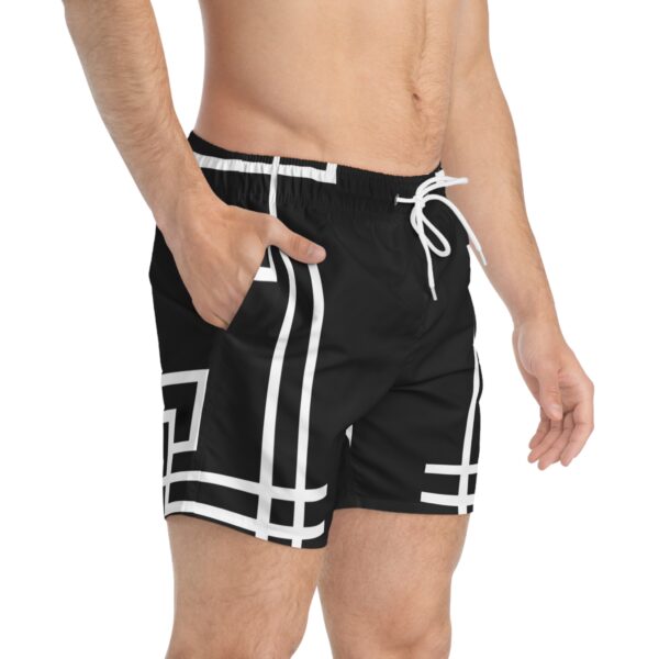 Black Gaia Swim Trunks (AOP) - Image 4
