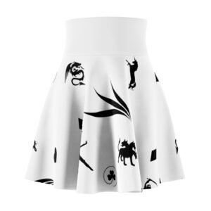 Black Hermione Women's Skater Skirt (AOP)