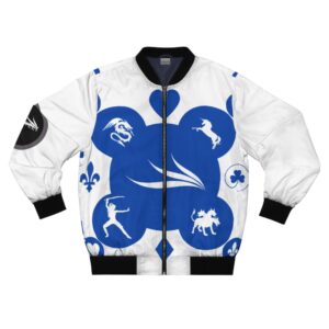 White Royal Men's Bomber Jacket (AOP) by Nexsweet