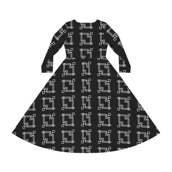 Dark Gaia Women's Long Sleeve Dance Dress (AOP) by Nexsweet - Image 2