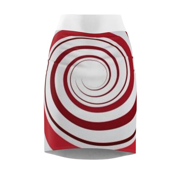 Red and White Marshmallow Women's Pencil Skirt (AOP)