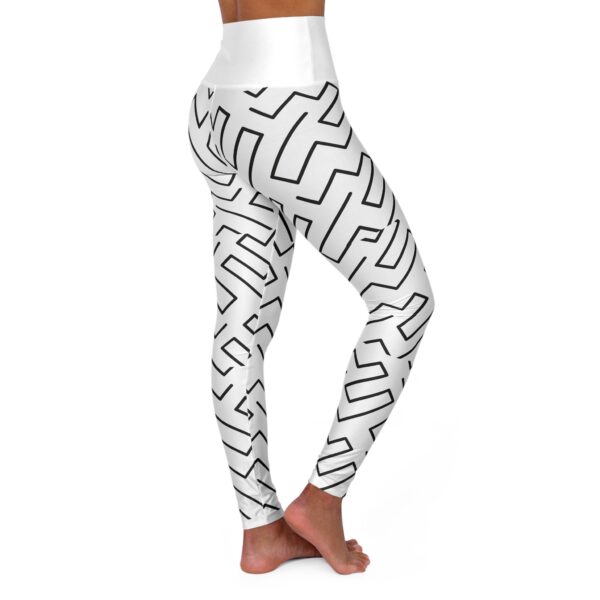 Rough Zebra High Waisted Yoga Leggings (AOP) by Nexsweet - Image 4