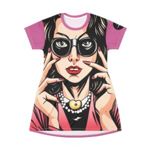 Pinky Mentalist T-Shirt Dress (AOP)