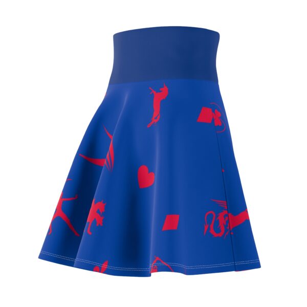 Blue and Red Royal Swallow Women's Skater Skirt (AOP) - Image 4