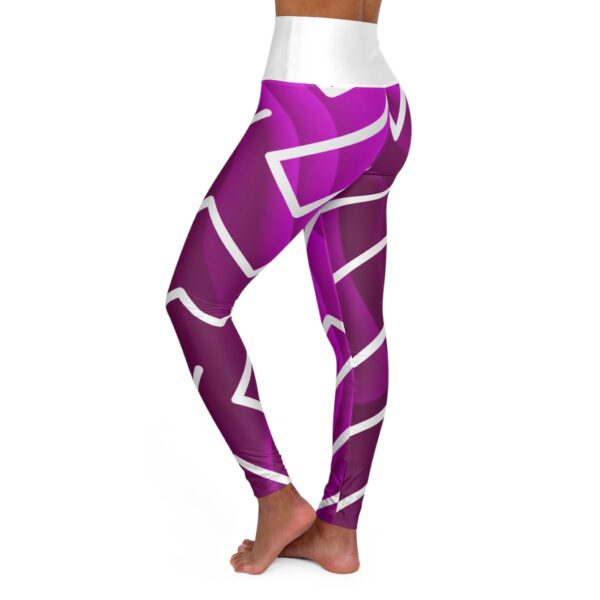 Pinky Zebra High Waisted Yoga Leggings (AOP) by Nexsweet - Image 3