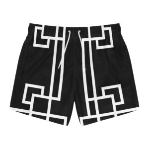 Black Gaia Karpantra Swim Trunks (AOP)