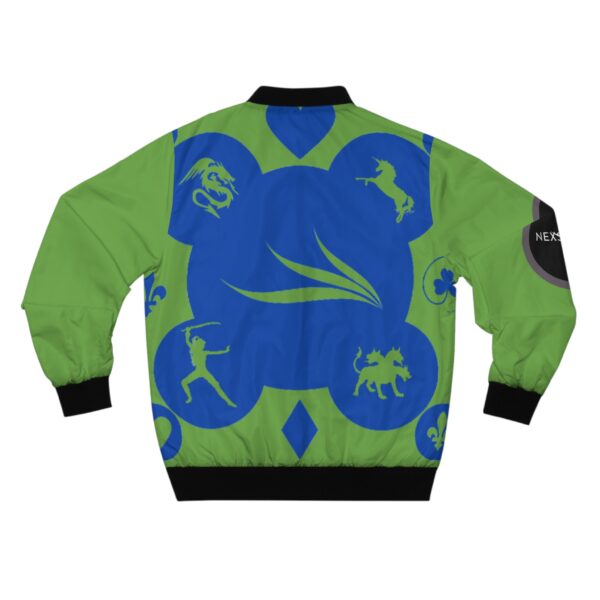 Green Royal Men's Bomber Jacket (AOP) by Nexsweet - Image 2