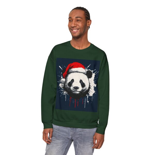 Panda Claus Sweatshirt: Unisex, Heavy - Image 8