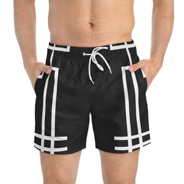 Black Gaia Swim Trunks (AOP) - Image 3