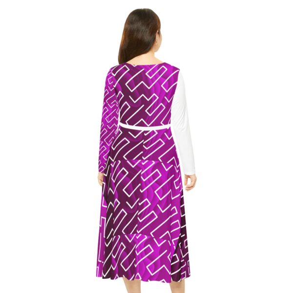 Pinky Python Women's Long Sleeve Dance Dress (AOP) by Nexsweet - Image 4