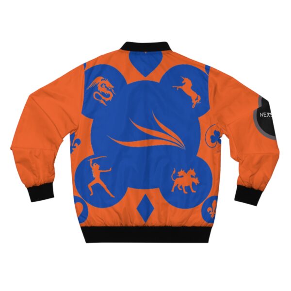 Orange Royal Men's Bomber Jacket (AOP) by Nexsweet - Image 2