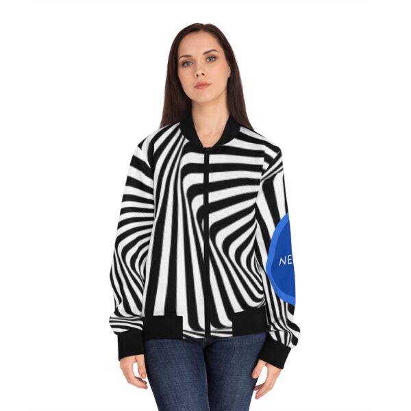 Silent Zebra Women's Bomber Jacket (AOP) - Image 3