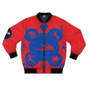Red Royal Men's Bomber Jacket (AOP) by Nexsweet