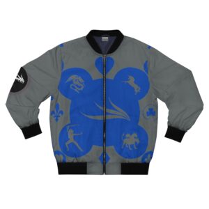 Grey Royal Men's Bomber Jacket (AOP) by Nexsweet