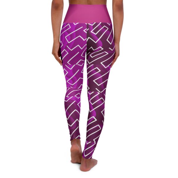 Pinky Python High Waisted Yoga Leggings (AOP) by Nexsweet - Image 2